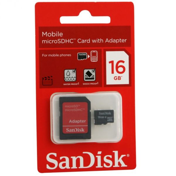 Cartão Micro SD 16GB Sandisk