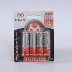 Pilhas Recarregável AA com 4 MOX